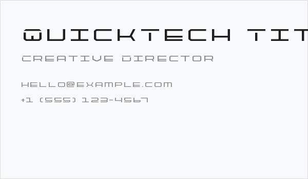QuickTech Title Business Card