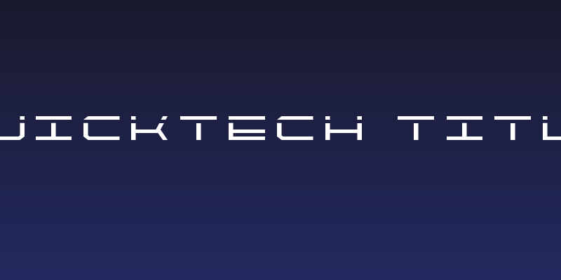 QuickTech Title Social Header