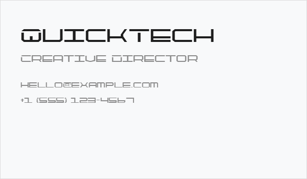 QuickTech Business Card