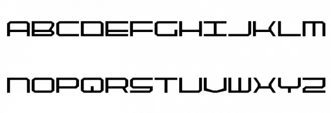QuickTech Schriftart Kleinbuchstaben