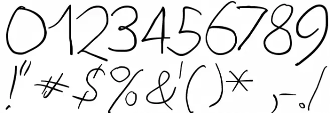 QuickTypes Font OTHER CHARS