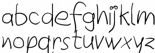 QuickTypes Schriftart Kleinbuchstaben