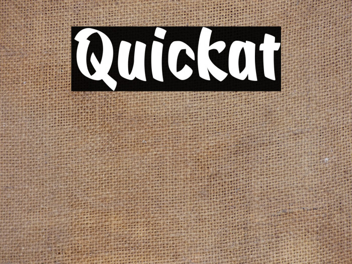 Quickat Font examples