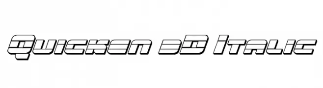 Quicken 3D Italic  免费字体下载