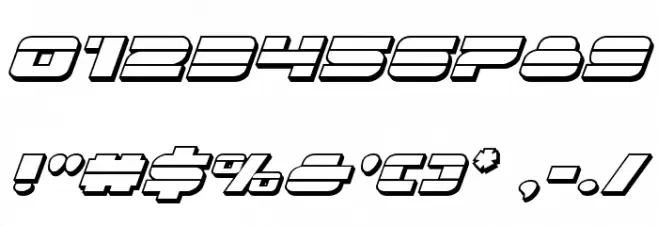 Quicken 3D Italic Font OTHER CHARS