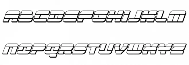 Quicken 3D Italic Fonte MAIÚSCULAS