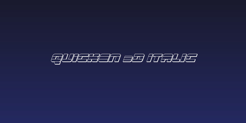 Quicken 3D Italic Social Header