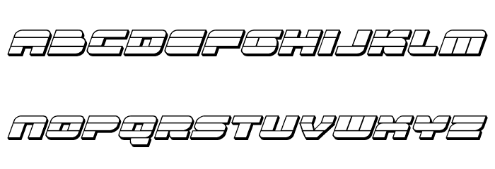 Quicken 3D Italic Font LOWERCASE