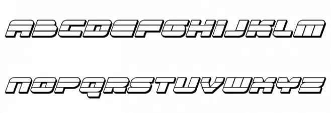 Quicken 3D Italic फ़ॉन्ट लोअरकेस