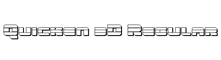 Quicken 3D Regular  Free Fonts Download