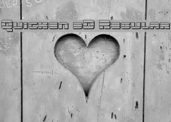 Quicken 3D Regular Font examples