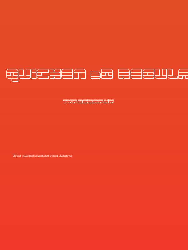 Quicken 3D Regular Poster