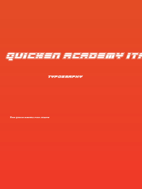Quicken Academy Italic Poster