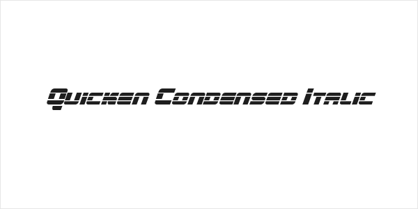 Quicken Condensed Italic Logo