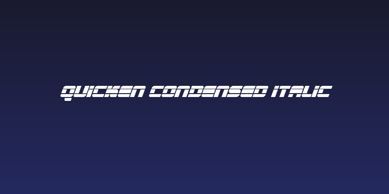 Quicken Condensed Italic Social Header