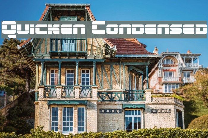 Quicken Condensed Font examples