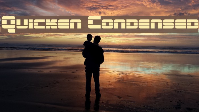Quicken Condensed Font examples