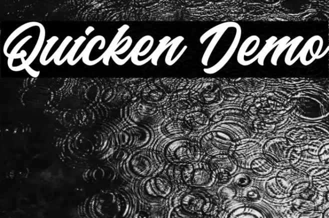 Quicken Demo Font examples