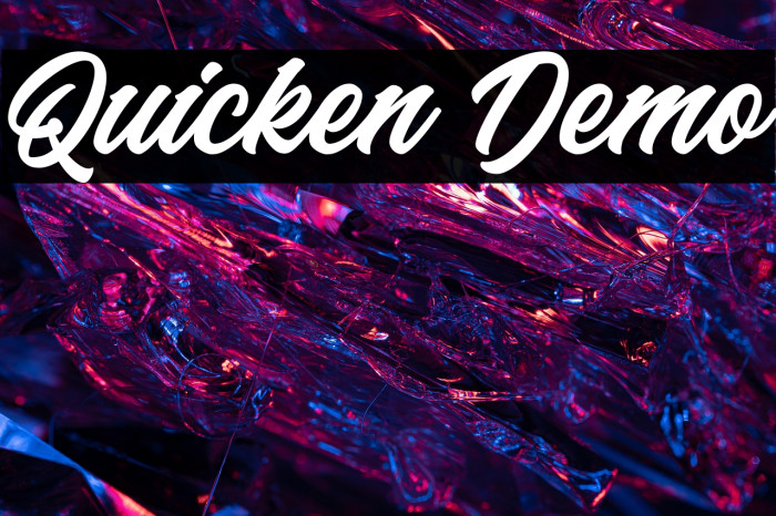 Quicken Demo Example 3