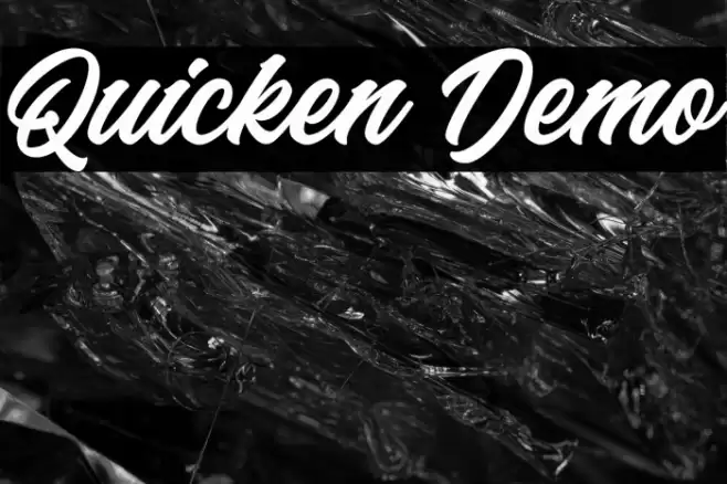 Quicken Demo Font examples