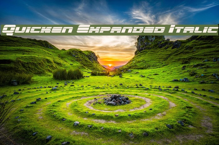 Quicken Expanded Italic Example 3