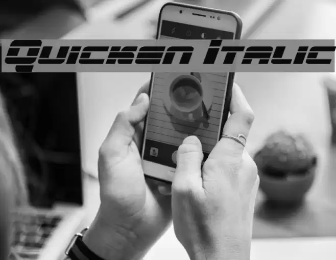 Quicken Italic Font examples