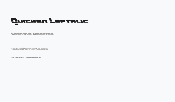 Quicken Leftalic Business Card