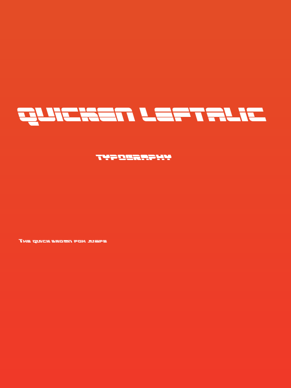 Quicken Leftalic Poster