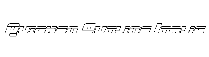 Quicken Outline Italic  免费字体下载