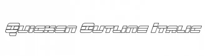 Quicken Outline Italic  Frei Schriftart Herunterladen
