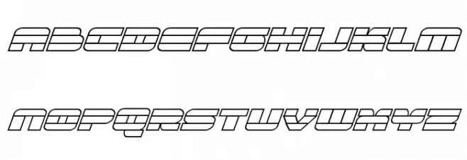 Quicken Outline Italic Font Litere mici