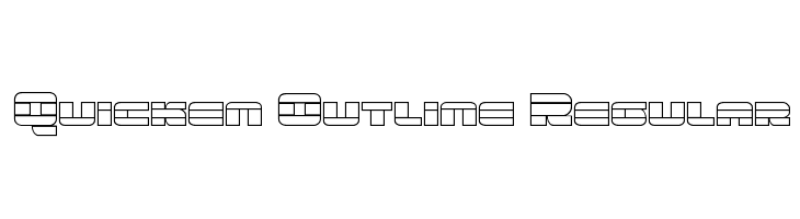 Quicken Outline Regular  Free Fonts Download