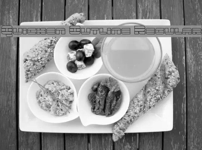 Quicken Outline Regular Font examples