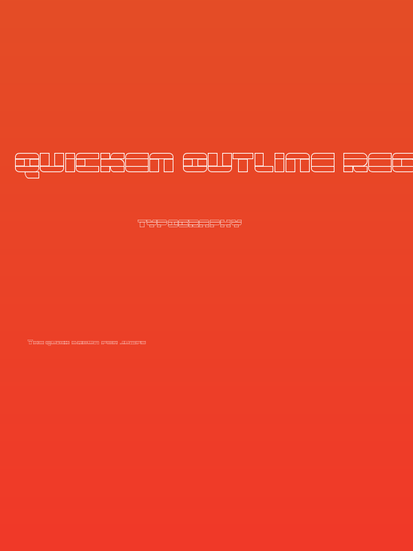 Quicken Outline Regular Poster
