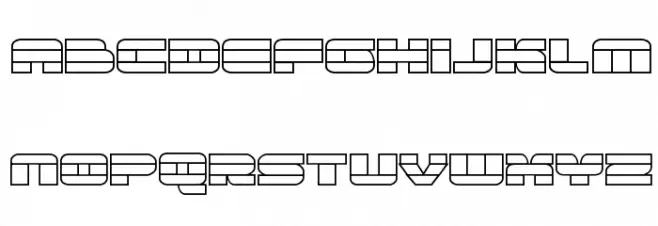 Quicken Outline Regular Font LOWERCASE