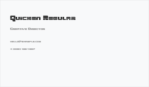 Quicken Regular Business Card