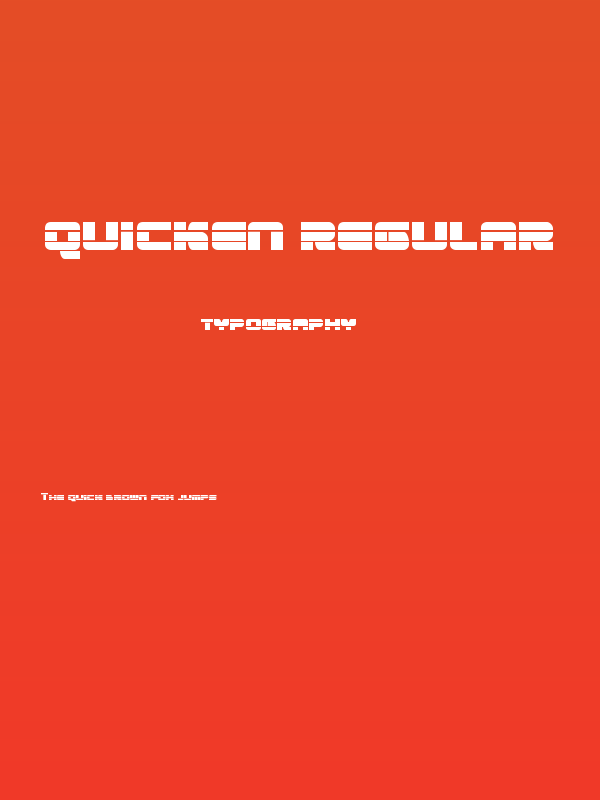 Quicken Regular Poster