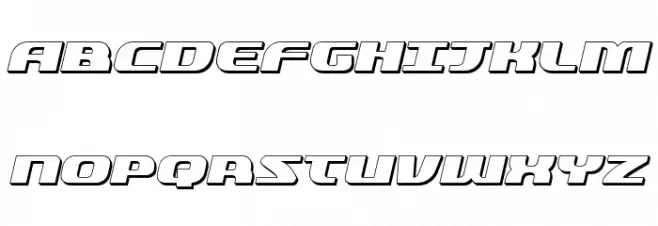 Quickening 3D Italic Fonte MAIÚSCULAS