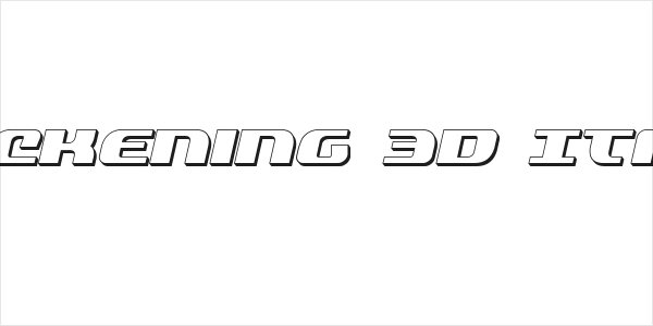Quickening 3D Italic Logo