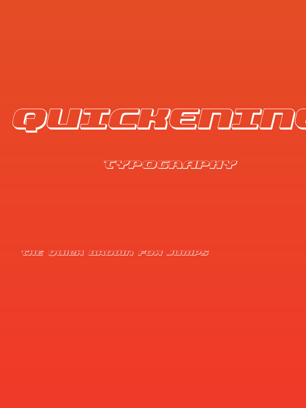 Quickening 3D Italic Poster