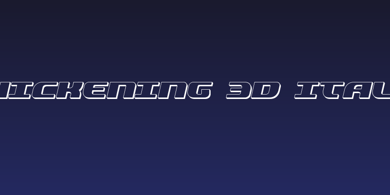Quickening 3D Italic Social Header