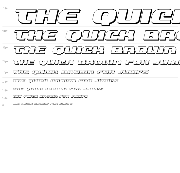 Quickening 3D Italic Waterfall