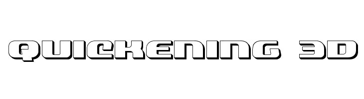 Quickening 3D  font caratteri gratis