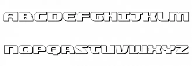 Quickening 3D Schriftart Groß