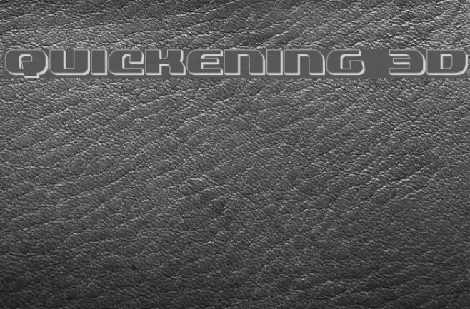 Quickening 3D Font examples