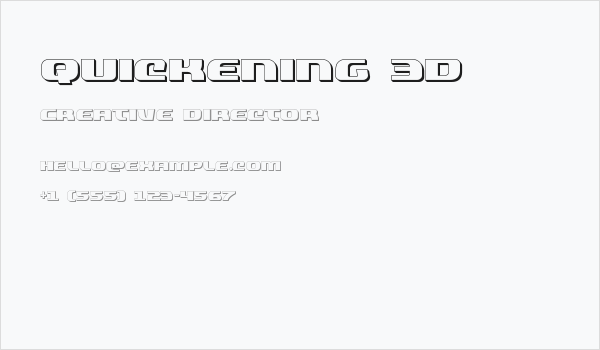 Quickening 3D Business Card