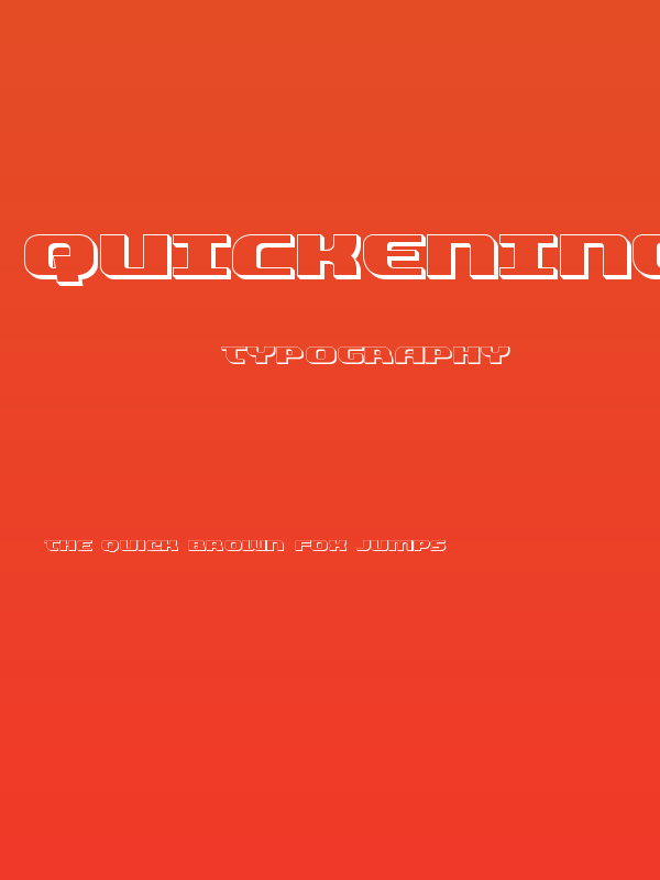 Quickening 3D Poster