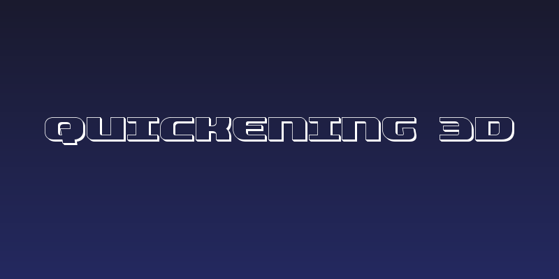 Quickening 3D Social Header