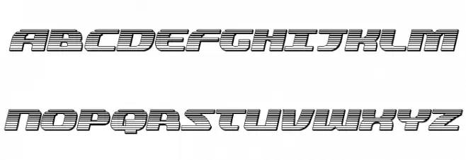 Quickening Chrome Italic Fonte MAIÚSCULAS