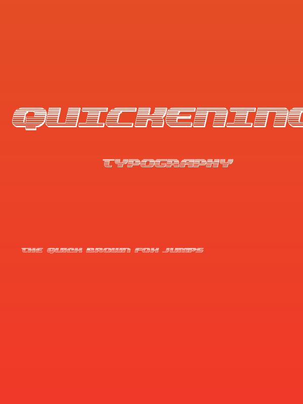 Quickening Chrome Italic Poster